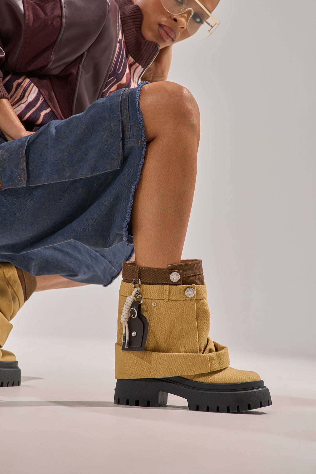 AKIRA GOLD FAE TAN BOOTIE