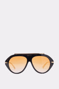 LUXE AIR SUNGLASSES IN BLACK ORANGE