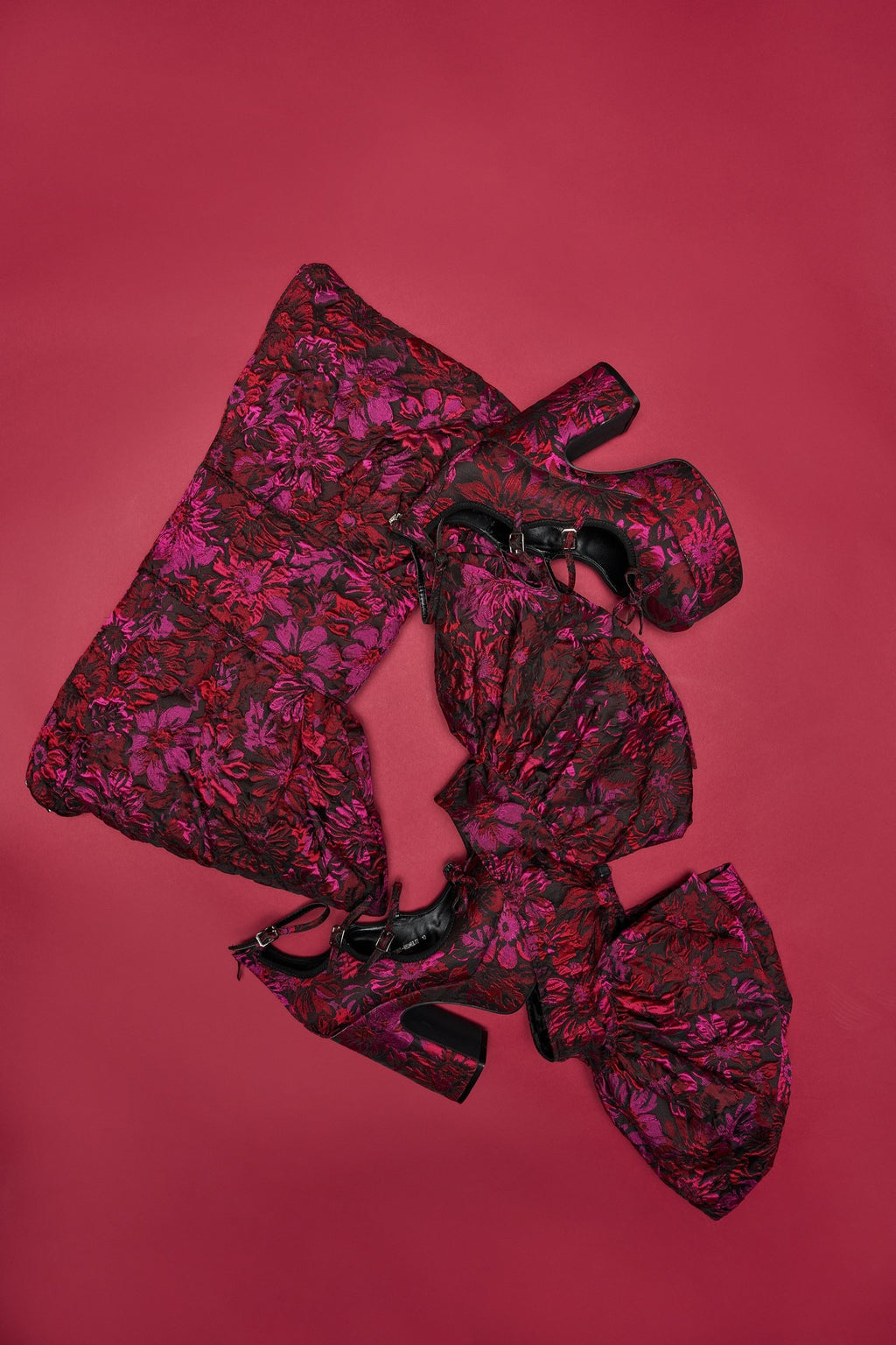 NIGHTLY FLORAL PEPLUM BELT