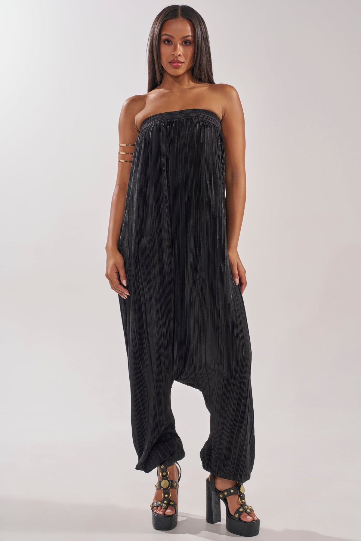 FROM THE CITY DROP CROTCH JUMPSUIT IN BLACK