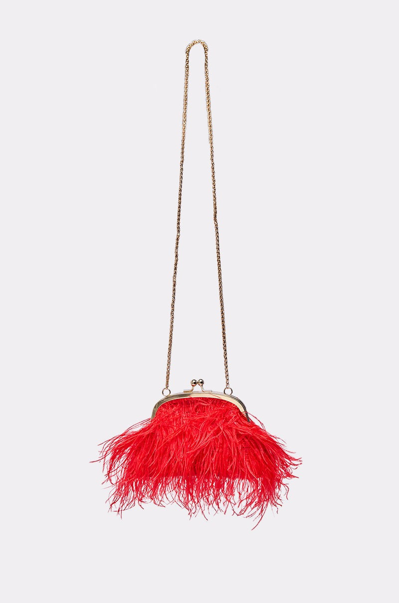PARTY STARTER FEATHER PURSE