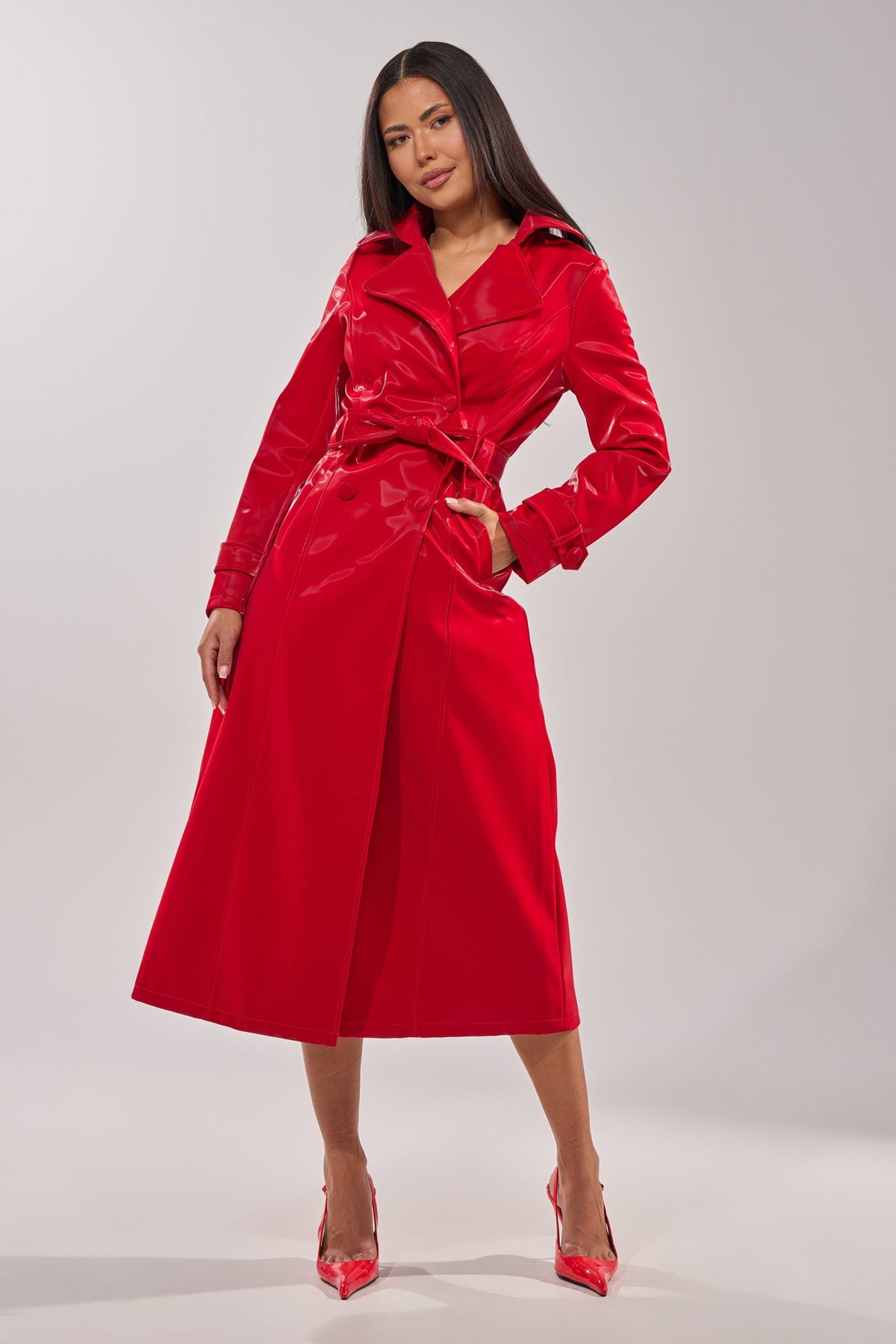 DOZEN ROSES LIQUID VELVET TRENCH