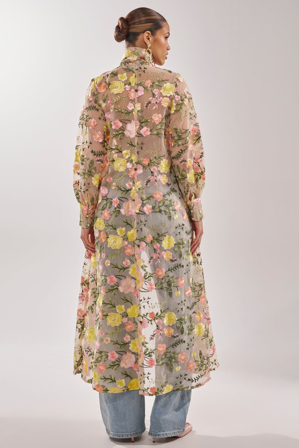 BOUQUET DREAMS FLORAL TULLE DUSTER