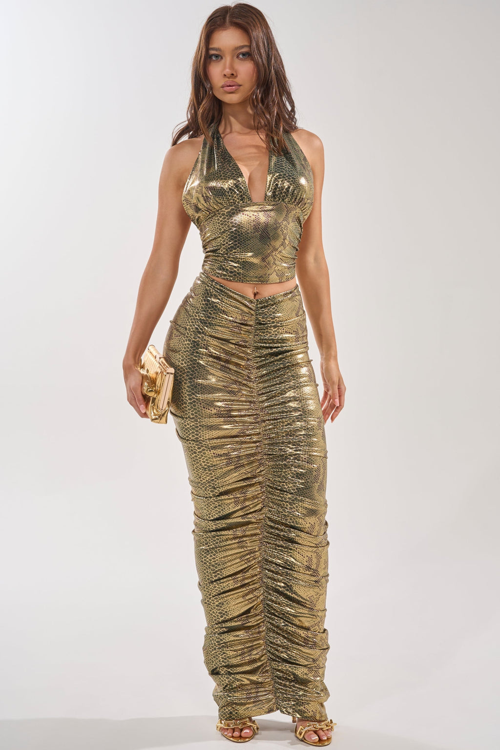 SNEAKY LITTLE SNAKE MAXI SKIRT