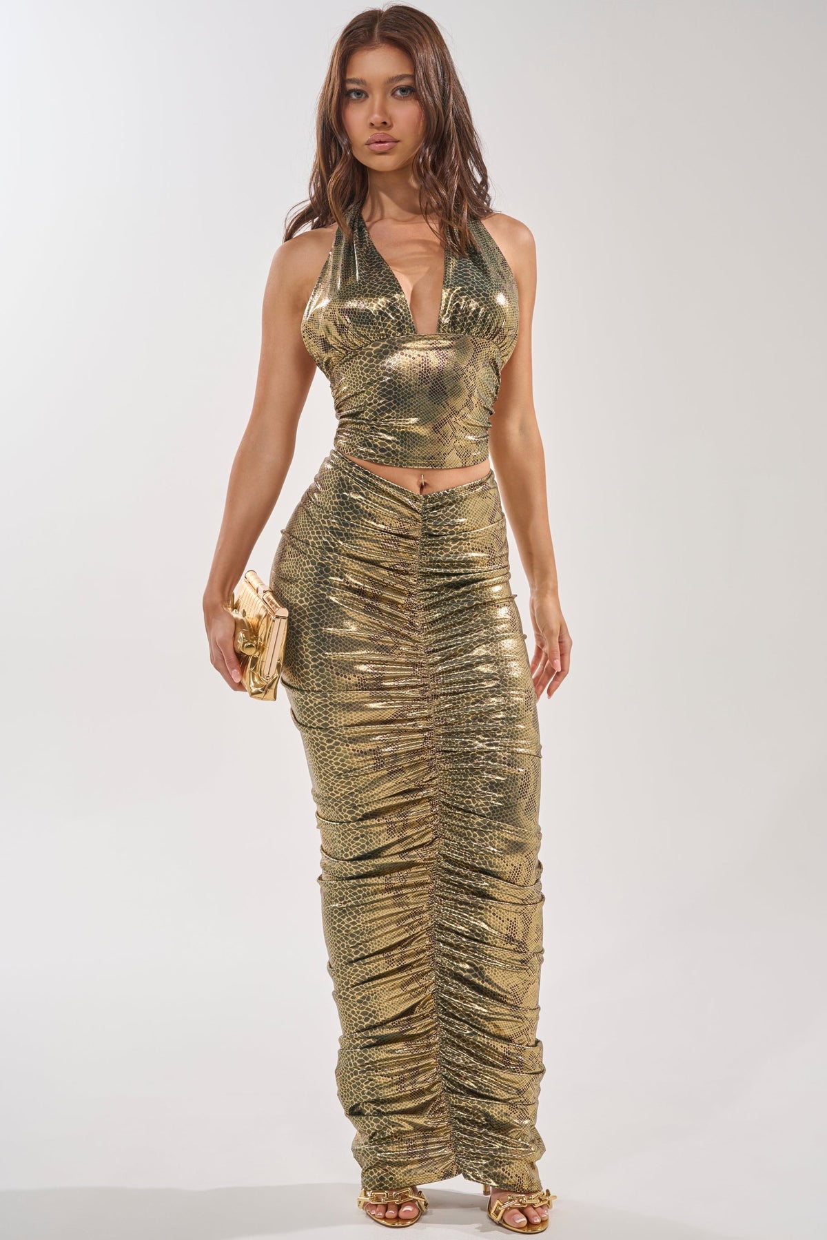 SNEAKY LITTLE SNAKE MAXI SKIRT