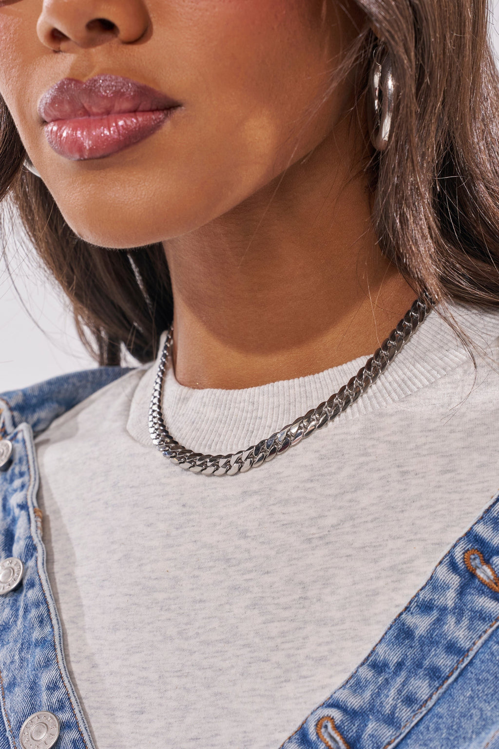16 INCH MIAMI CHAIN 8MM IN SILVER