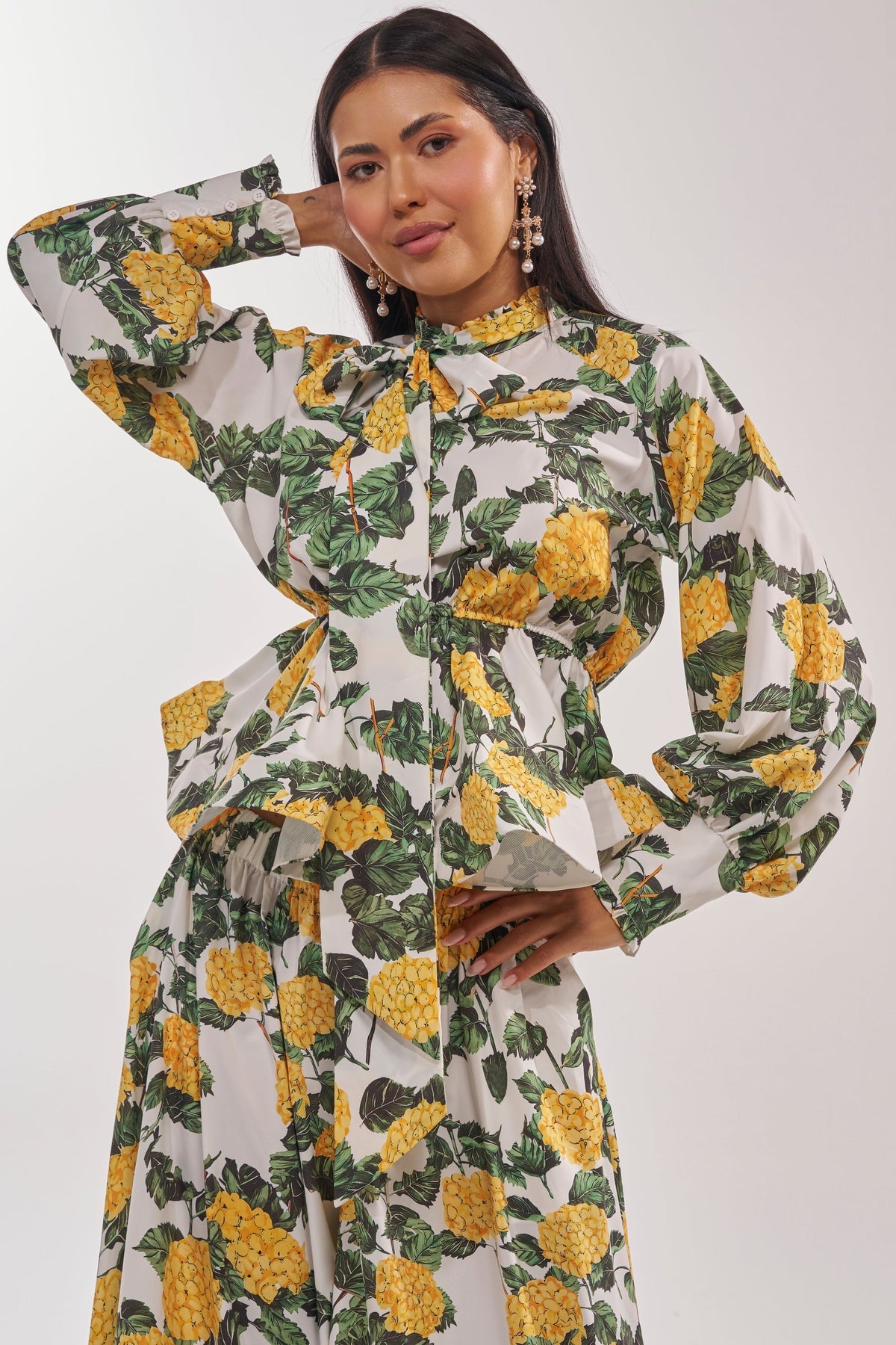 JULIE FLORAL PEPLUM BLOUSE