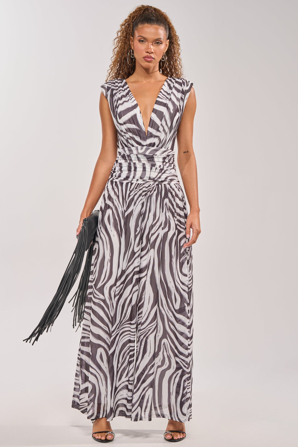 JUNGLE FEVER ZEBRA PRINT JUMPSUIT