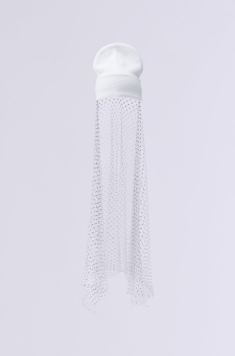 TRAIL OF RHINESTONES BEANIE