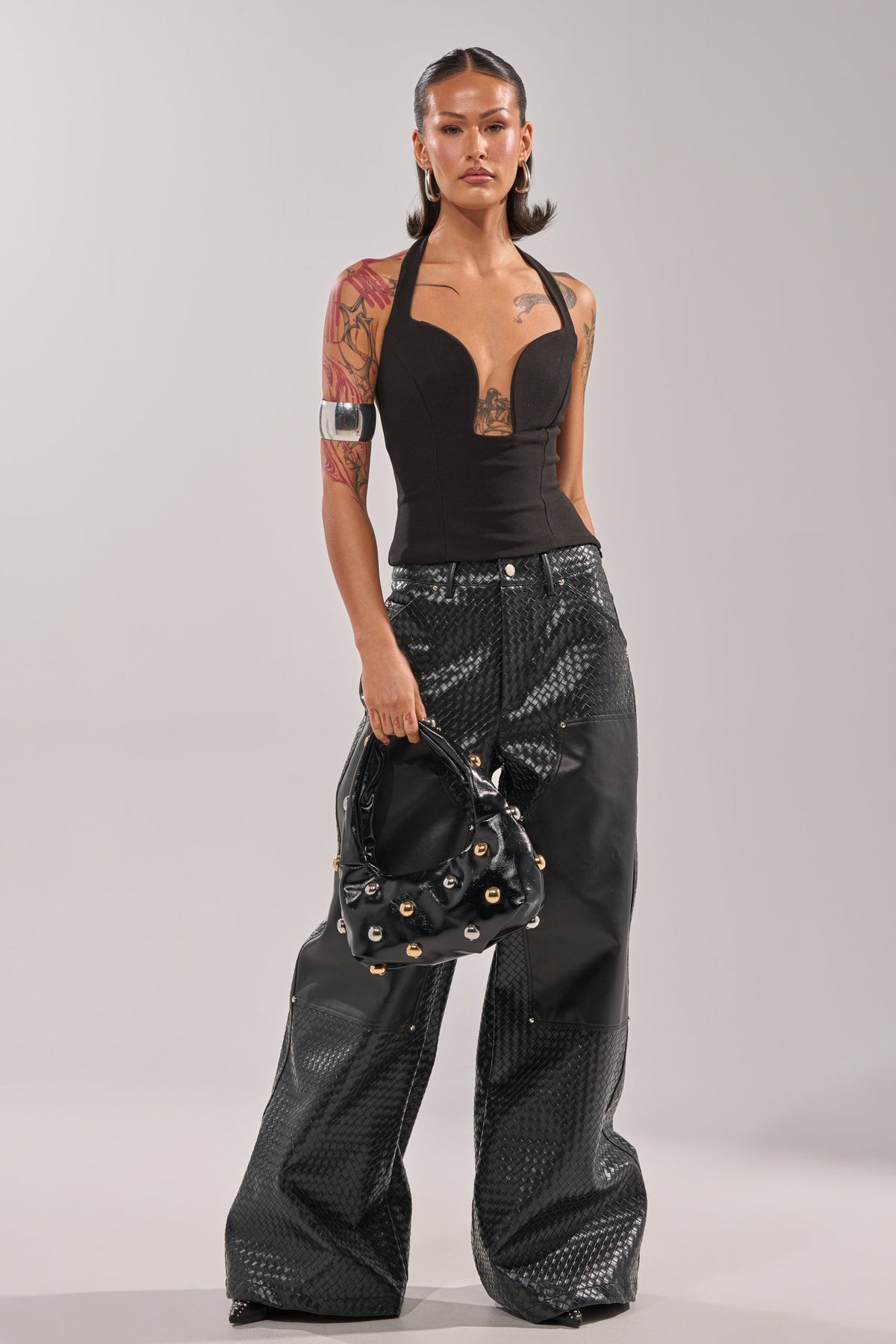 WILD TEXTURED FAUX LEATHER PANT