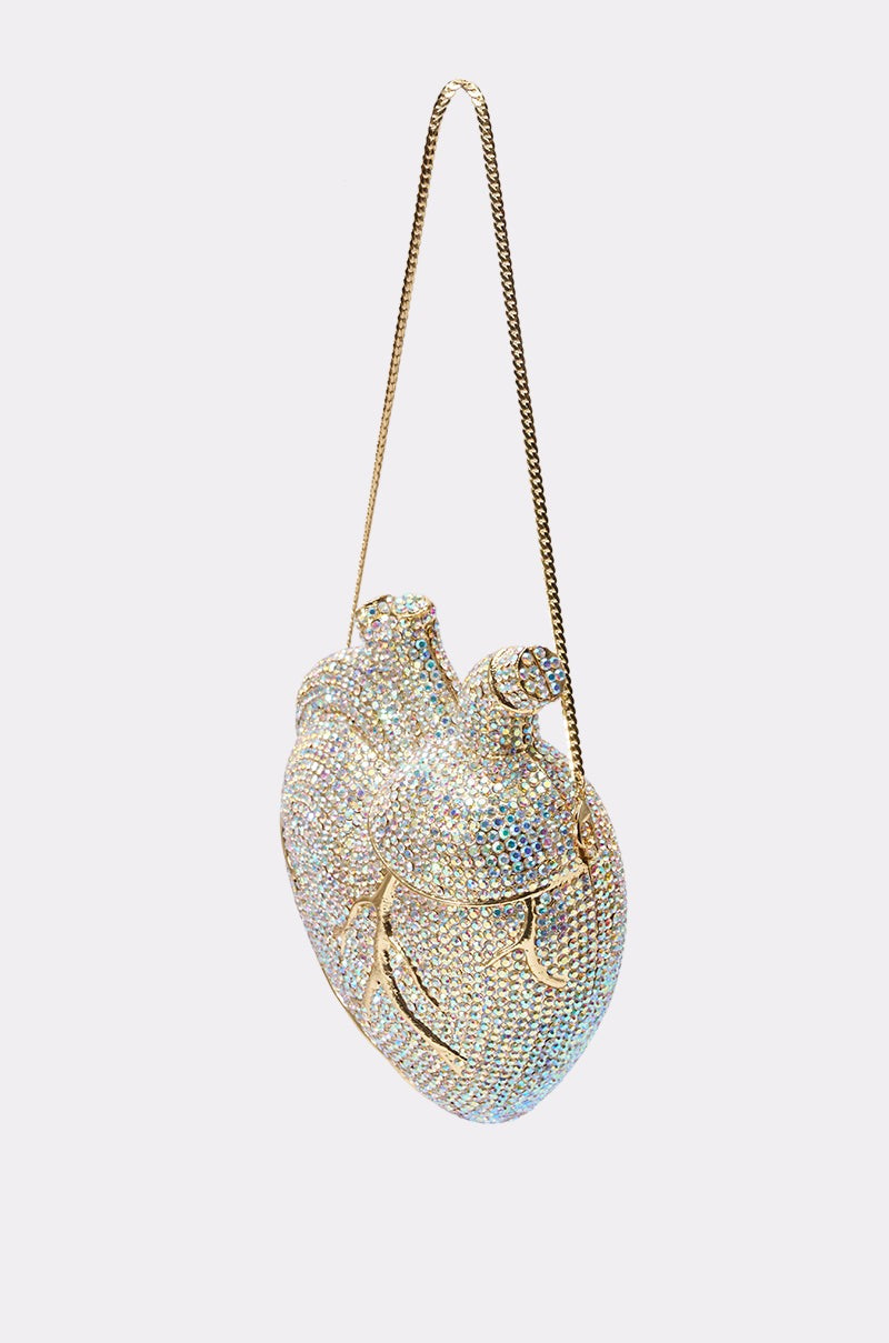 BEATING HEART RHINESTONE BAG