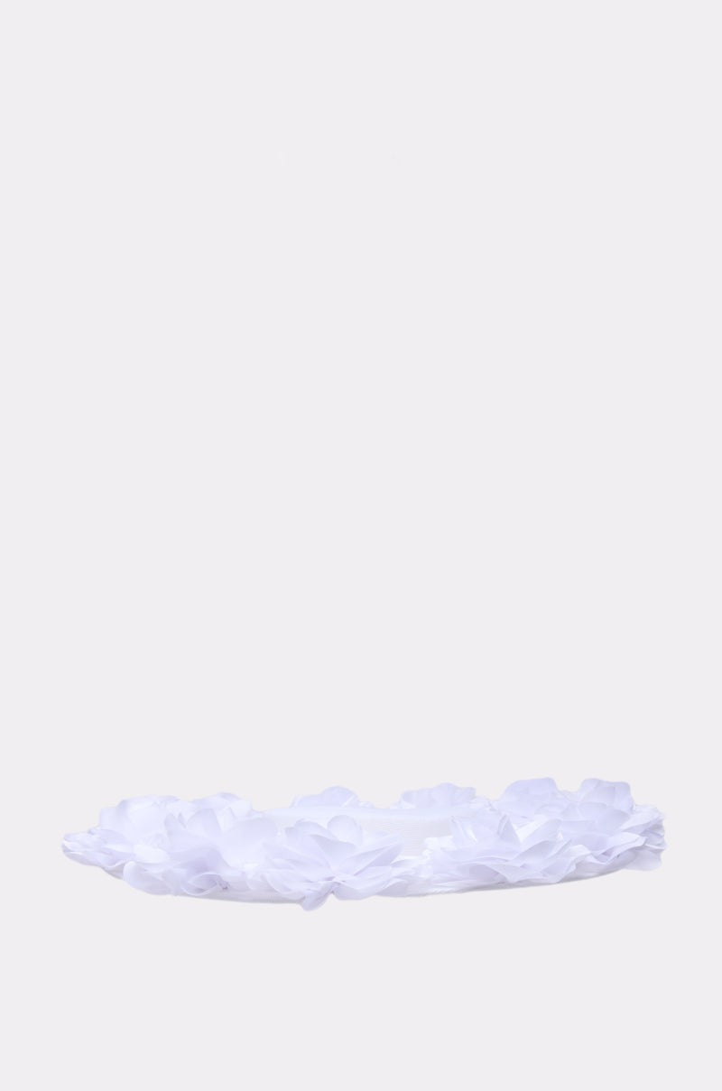 ROSEY CLIP ON HAT IN WHITE
