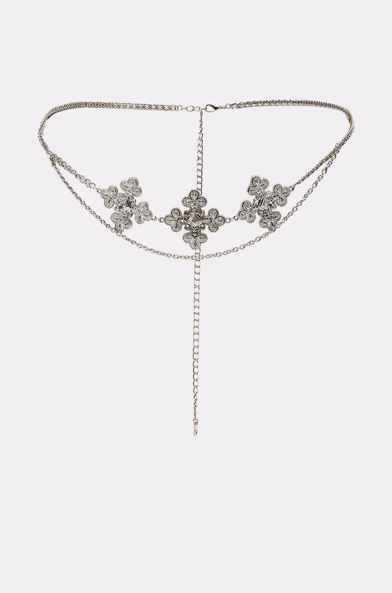 SARAH CROSS CHAIN BELT