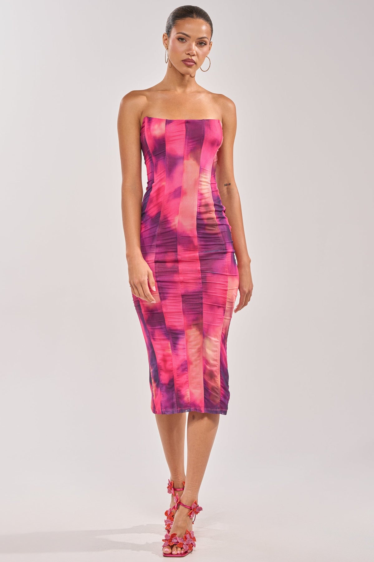 ROSE GARDEN MAXI DRESS IN PINK MULTI