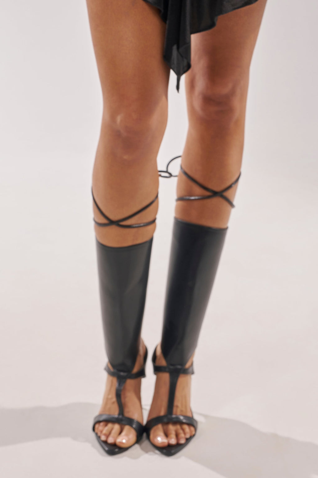AKIRA GOLD BODHI BLACK SEXY GLADIATOR SANDAL