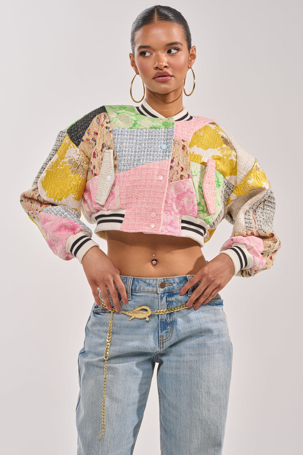 ESTELLE PATCHWORK BOMBER