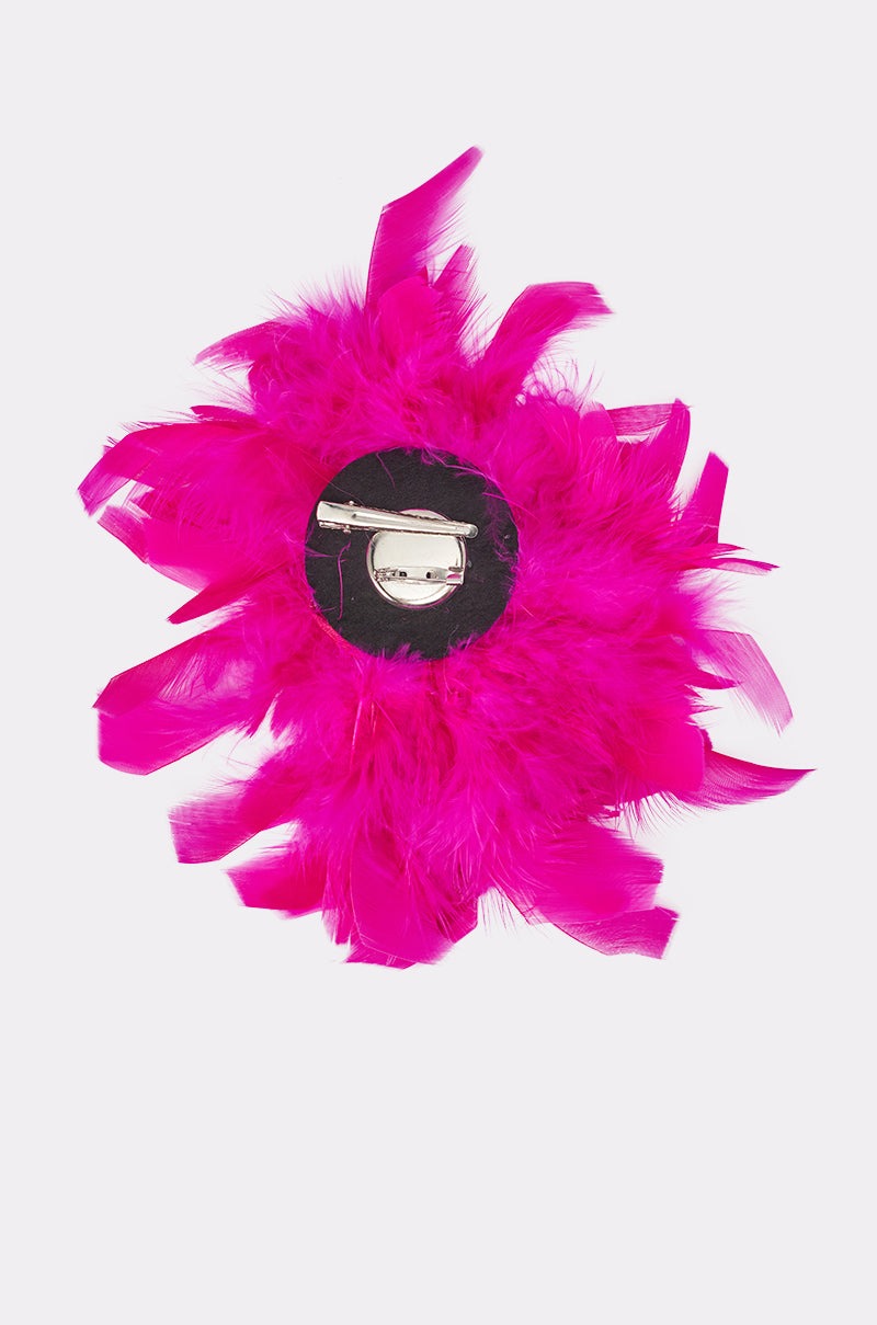 AT BRUNCH FEATHER BROOCH