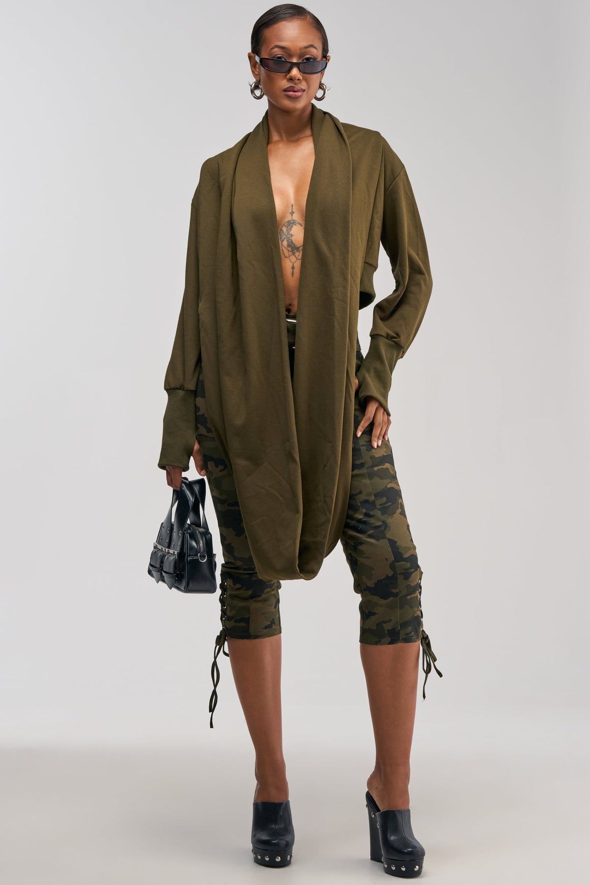 JUST TOO COOL FOR YOU SWEATSHIRT IN OLIVE