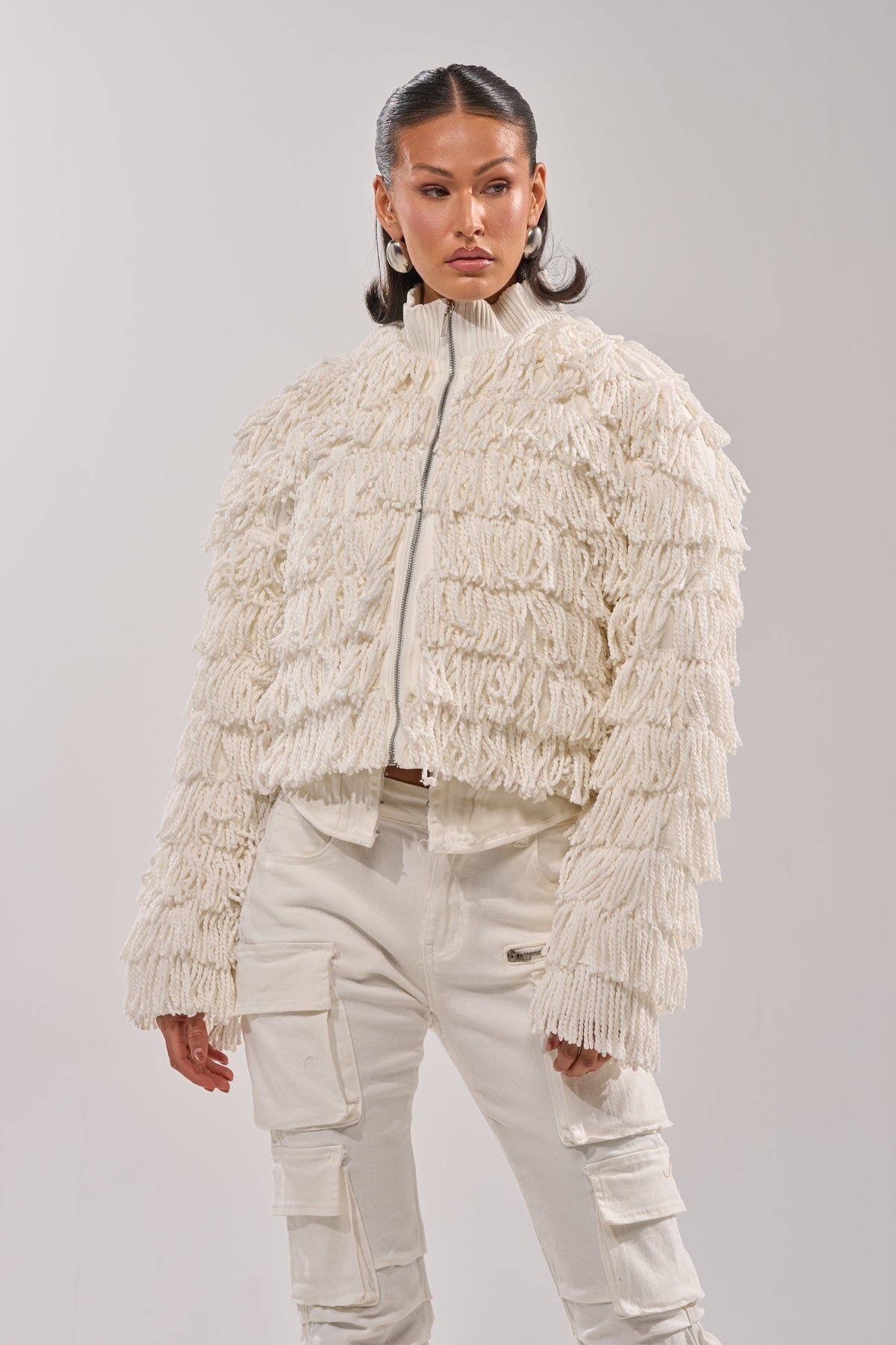 FREYA FRINGE BOMBER