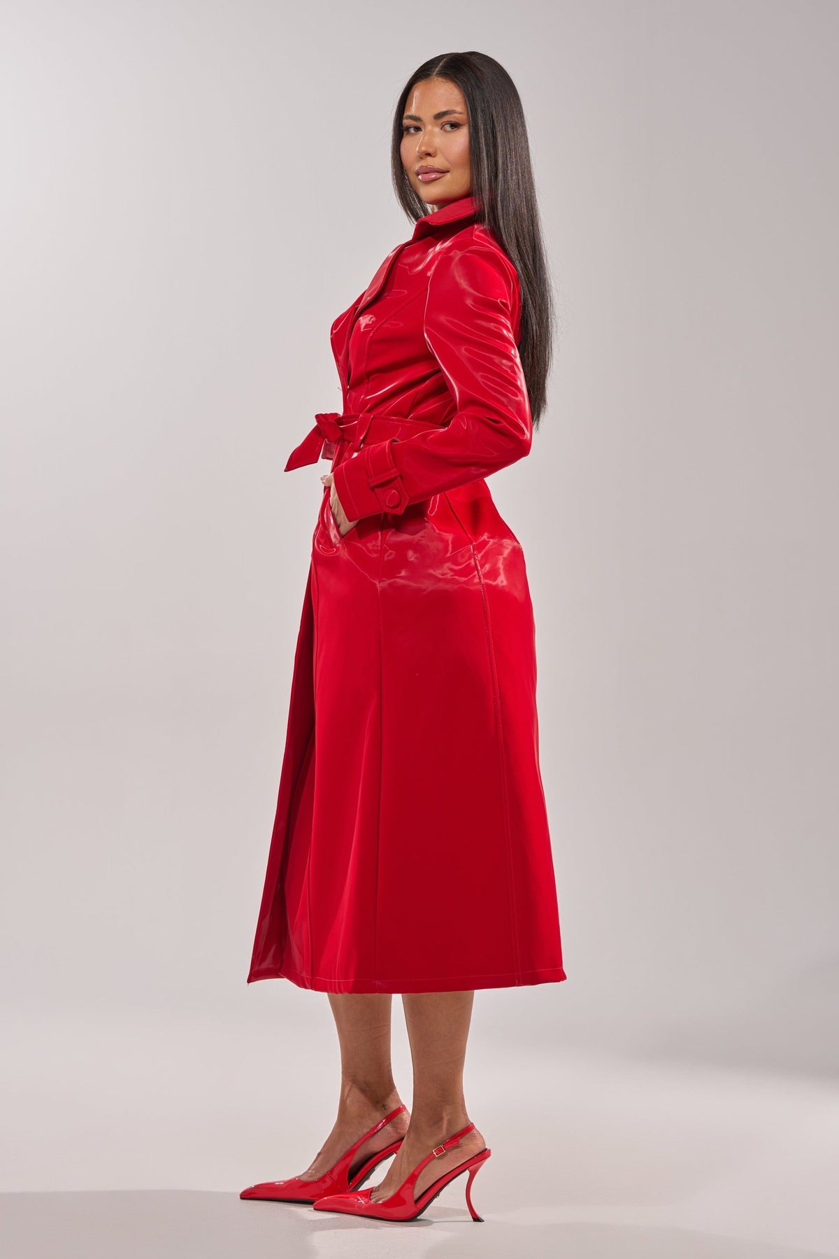 DOZEN ROSES LIQUID VELVET TRENCH