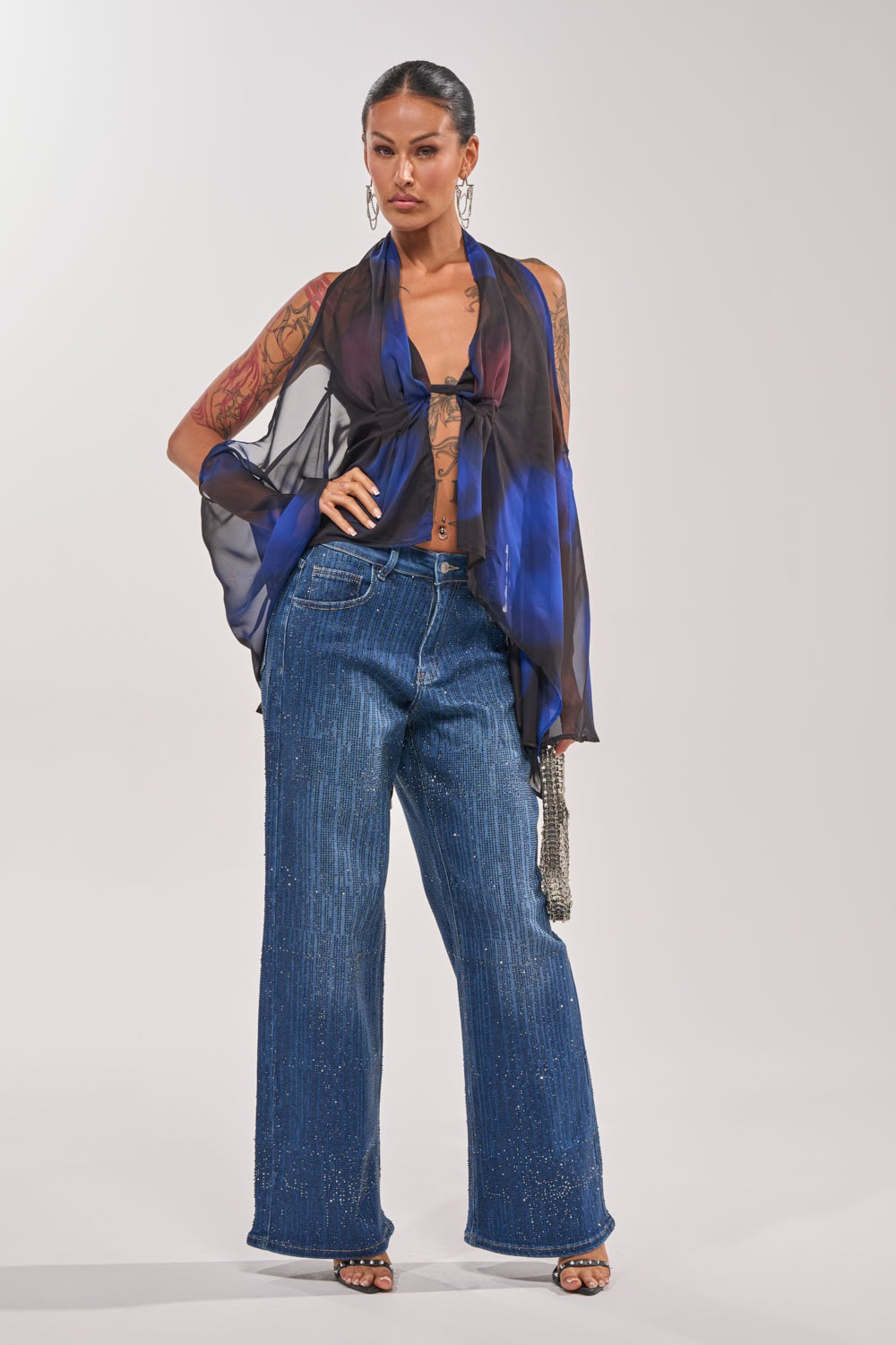 FLY AWAY TIE FRONT BLOUSE
