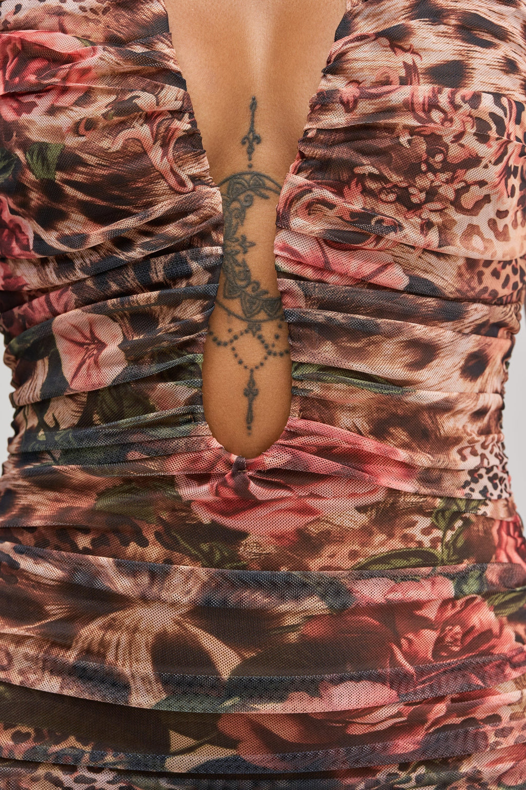 CLOUD NINE PRINTED MAXI DRESS IN BROWN CHEETAH