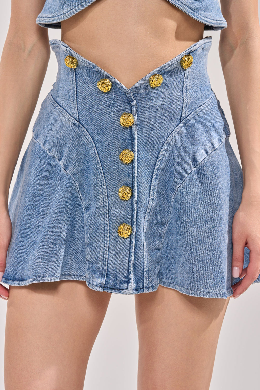 GIVE IT TO ME BABY DENIM MINI SKIRT