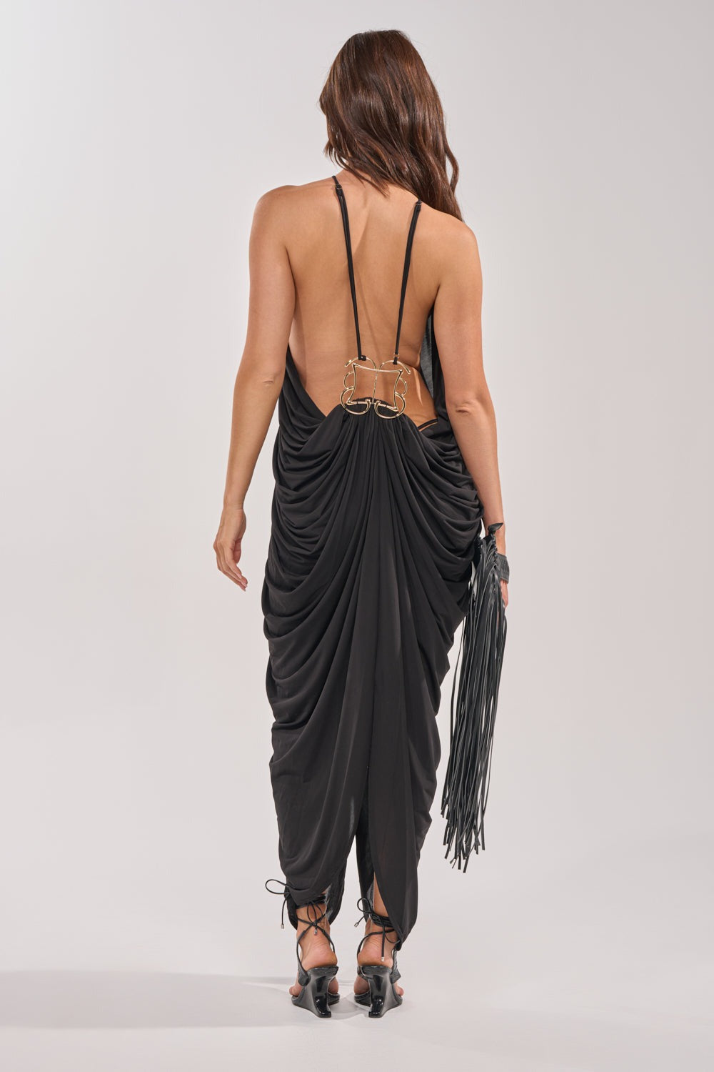 BALI MAMI LOW BACK MAXI DRESS IN BLACK