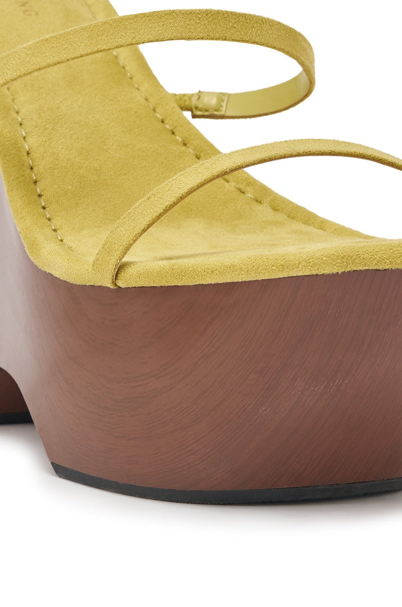 AZALEA WANG ONNI CITRON WEDGE SANDAL