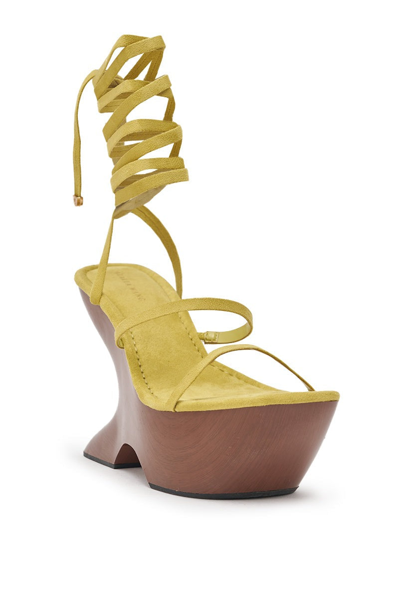 AZALEA WANG ONNI CITRON WEDGE SANDAL