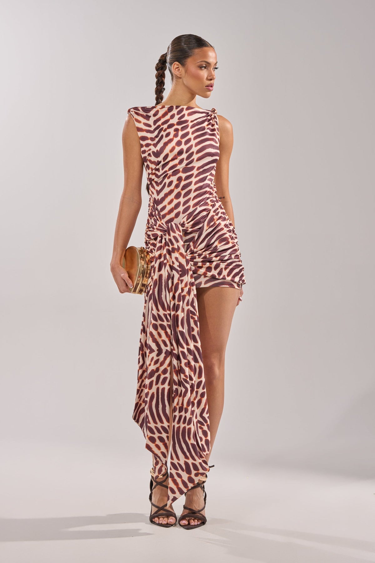 JUNGLE TIES LEOPARD MINI DRESS