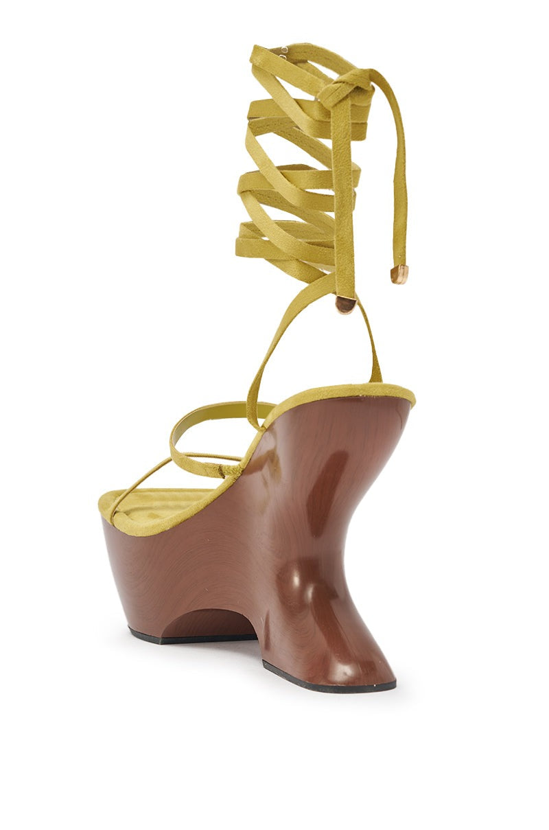 AZALEA WANG ONNI CITRON WEDGE SANDAL