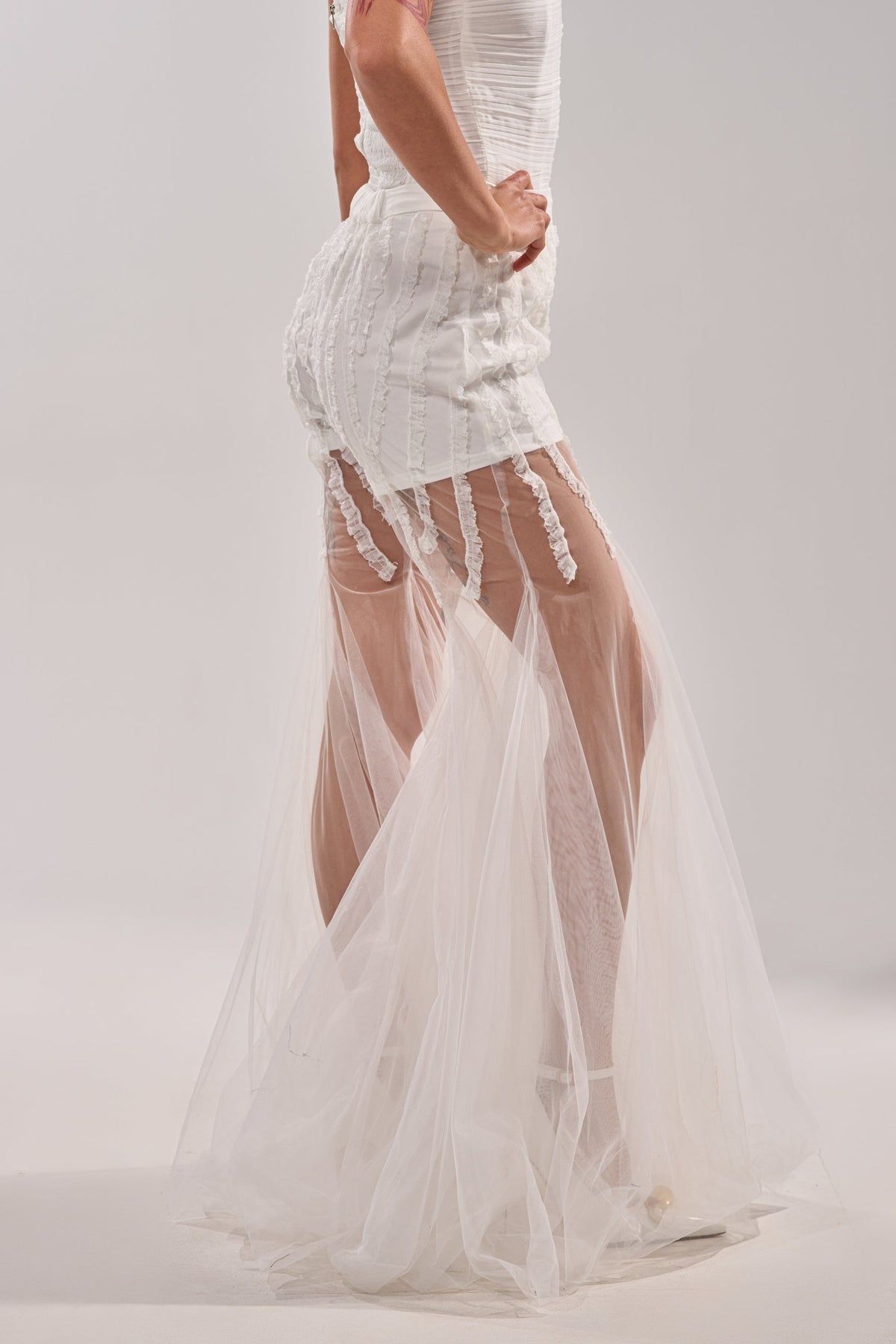 EYE FOR MY EYES ON YOUR MESH FLARE PANT