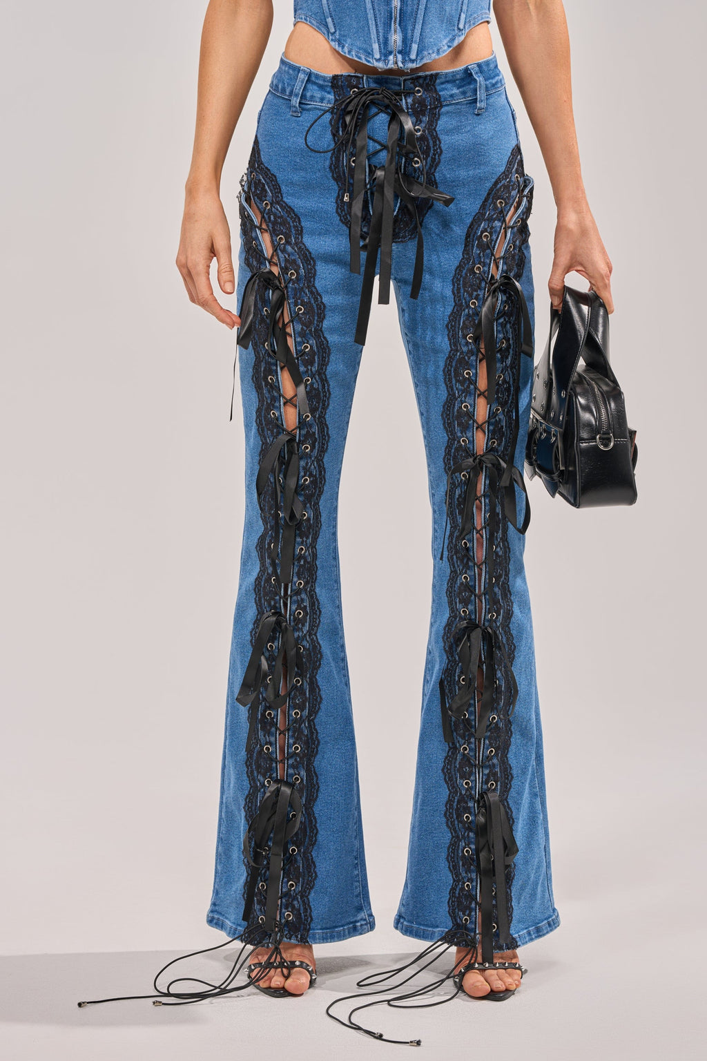 LACED UP DENIM