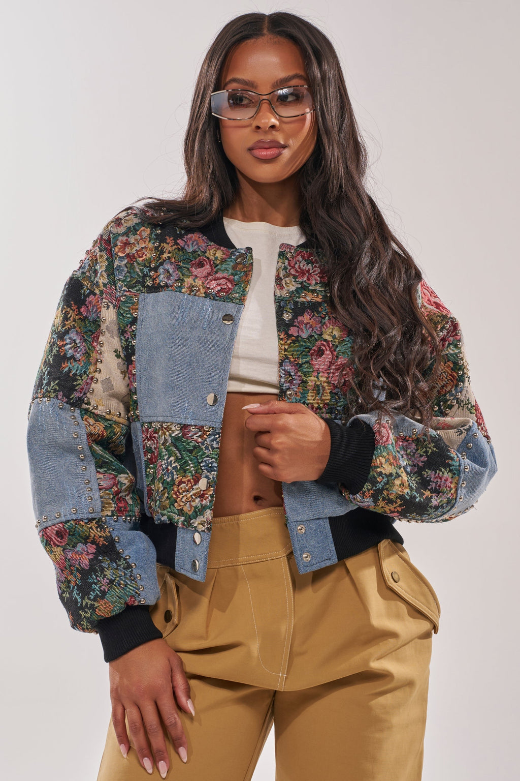 SWEET TALKER PATCHWORK BOMBER