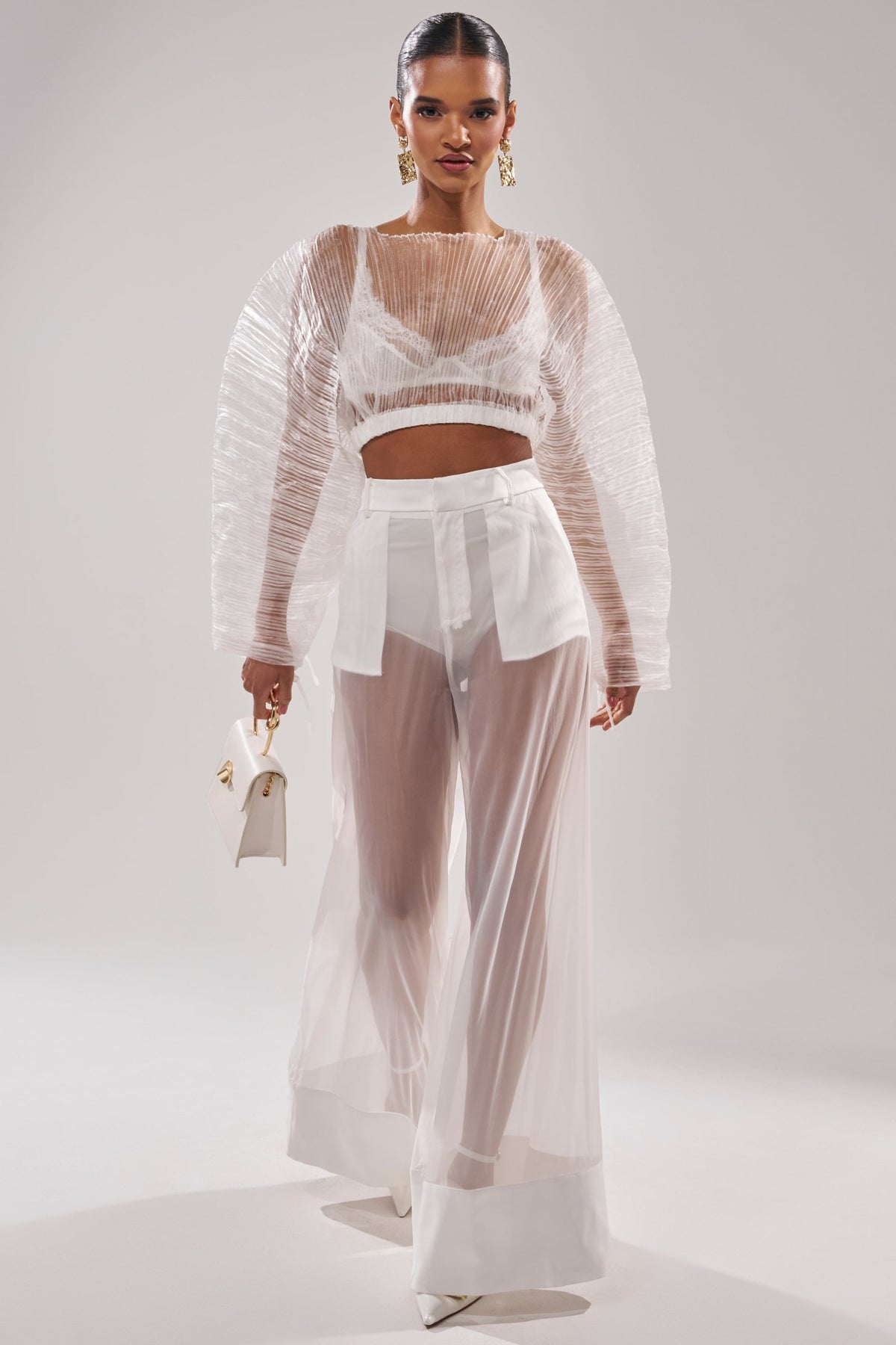 VACATION MODE PLEATED BLOUSE