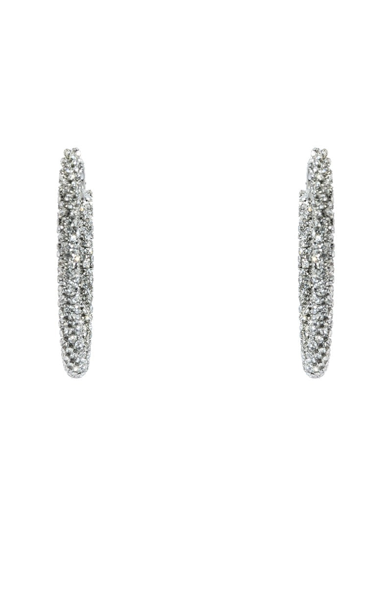 50MM BLING HOOP IN SILVER