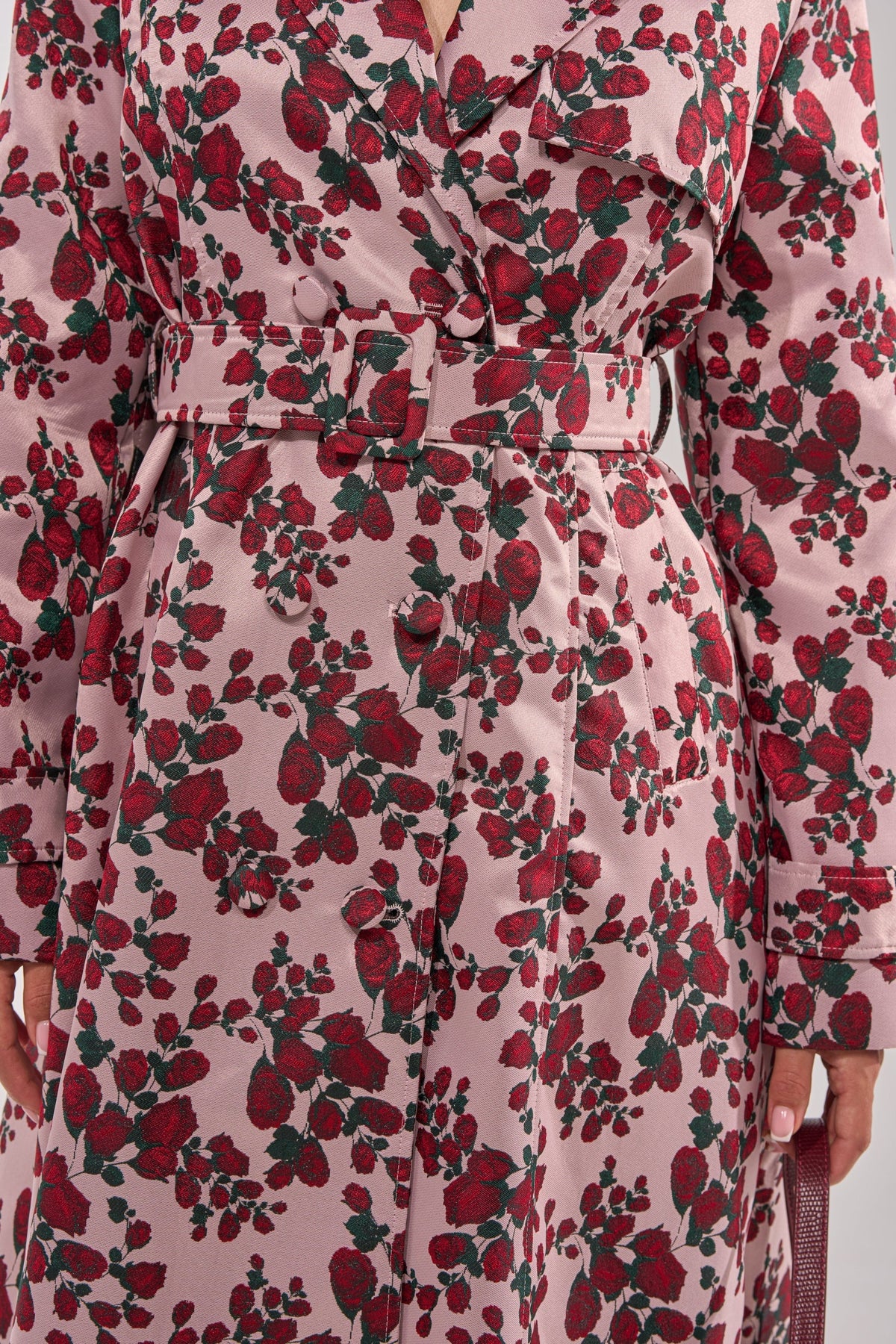 BUY ME ROSES JACQUARD TRENCH