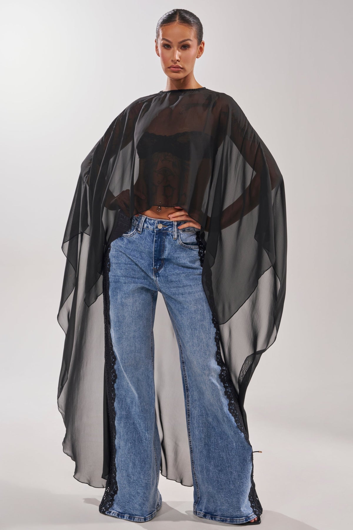 LOCKED IN LACE DENIM