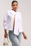 BUSINESS OR PLEASURE POPLIN BLOUSE