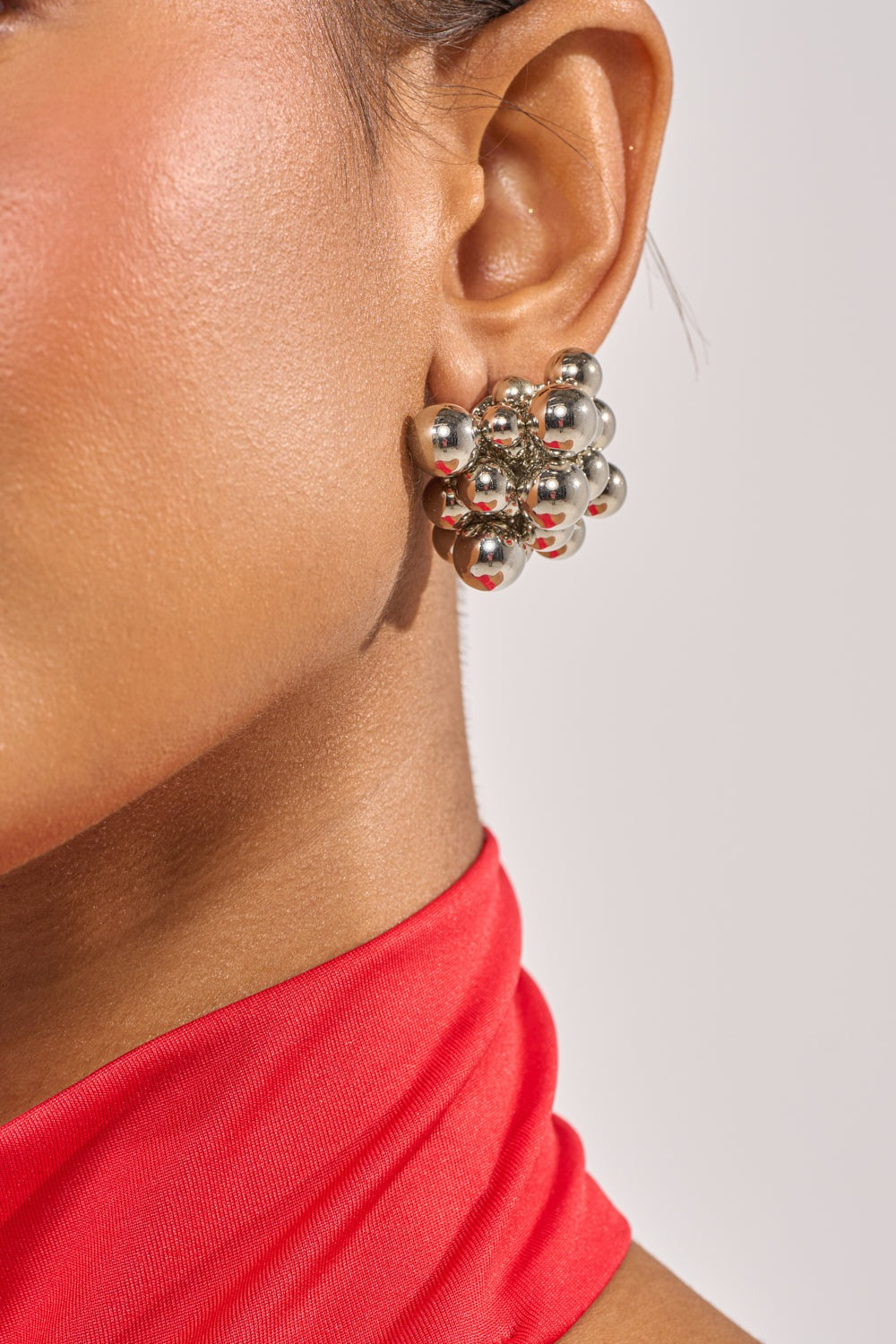 BUBBLES AND BRUNCH SILVER EARRING