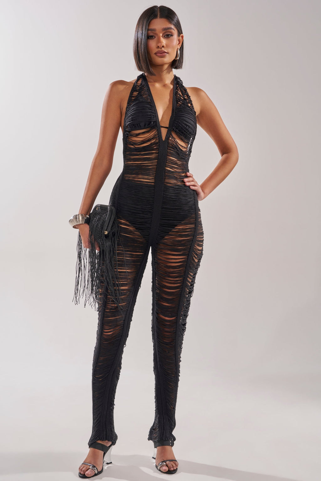 IT GIRL SHREDDED JUMPSUIT