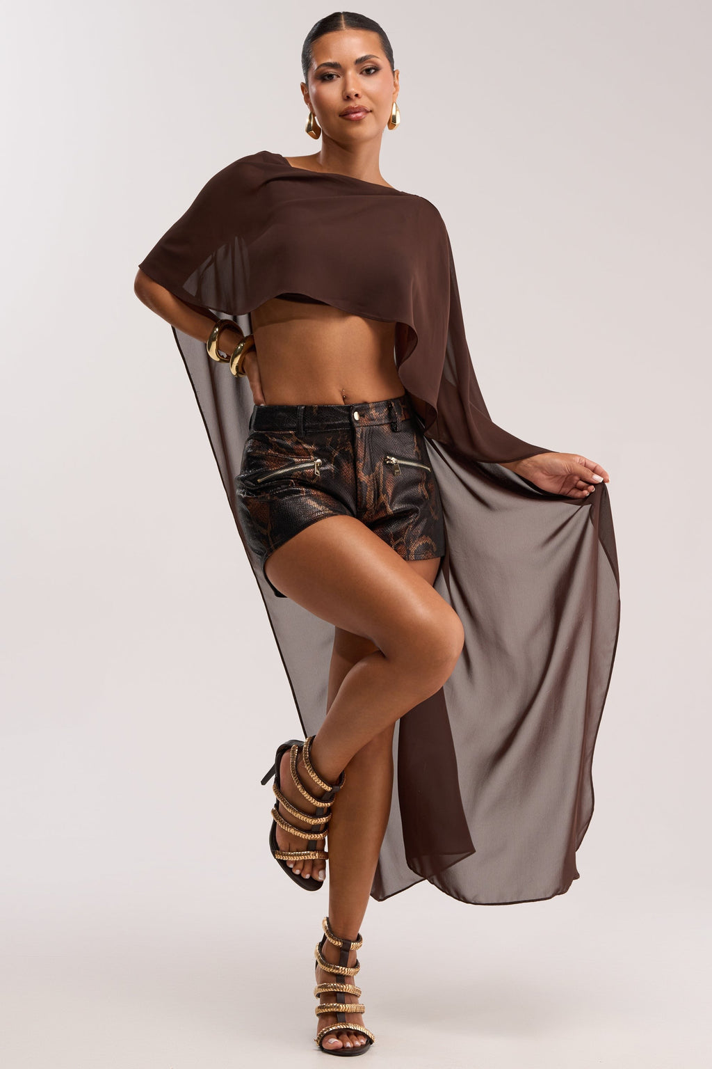 IT GIRL BLOUSE IN BROWN
