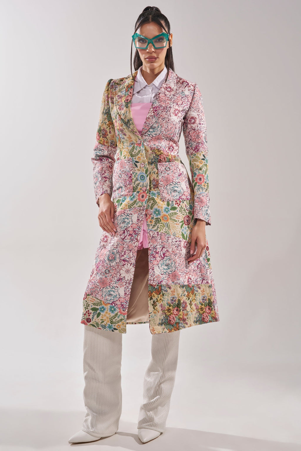HAD ME AT HELLO PATCHWORK TRENCH