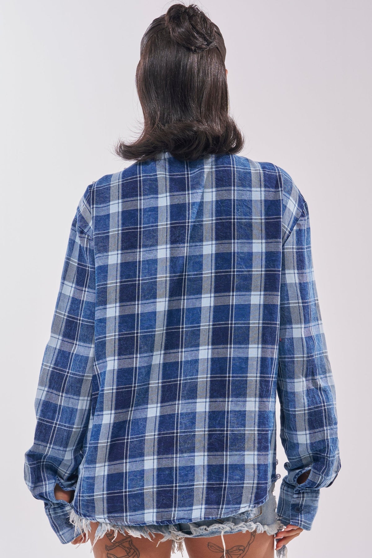 PRETTY IN PLAID FLANNEL TOP