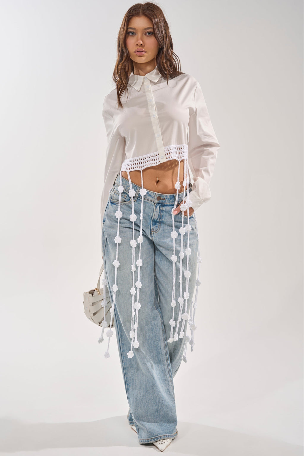 PETAL DRIFT CROCHET DETAIL BLOUSE