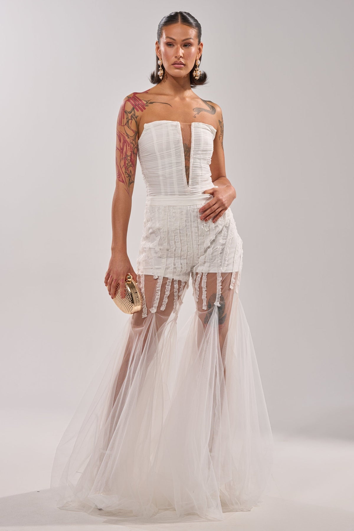 EYE FOR MY EYES ON YOUR MESH FLARE PANT