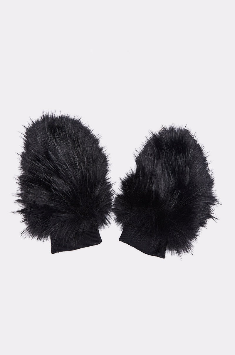IN THE NIGHT FAUX FUR MITTENS