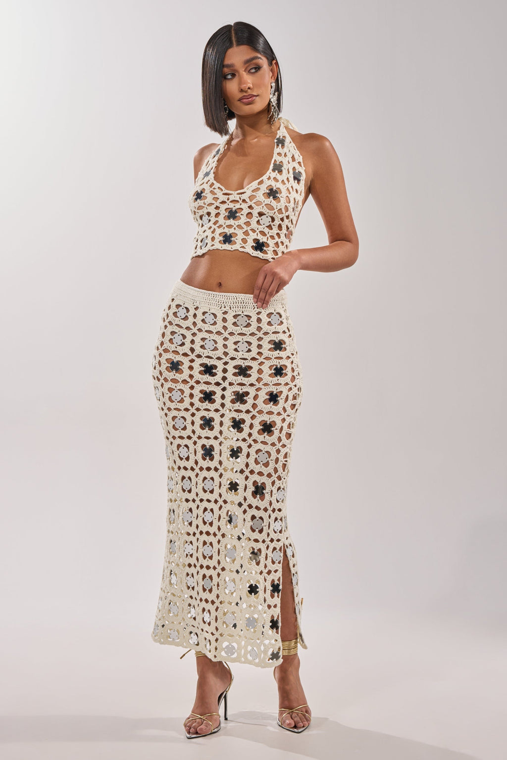 LETS GO TO THE RESORT CROCHET HALTER NECK