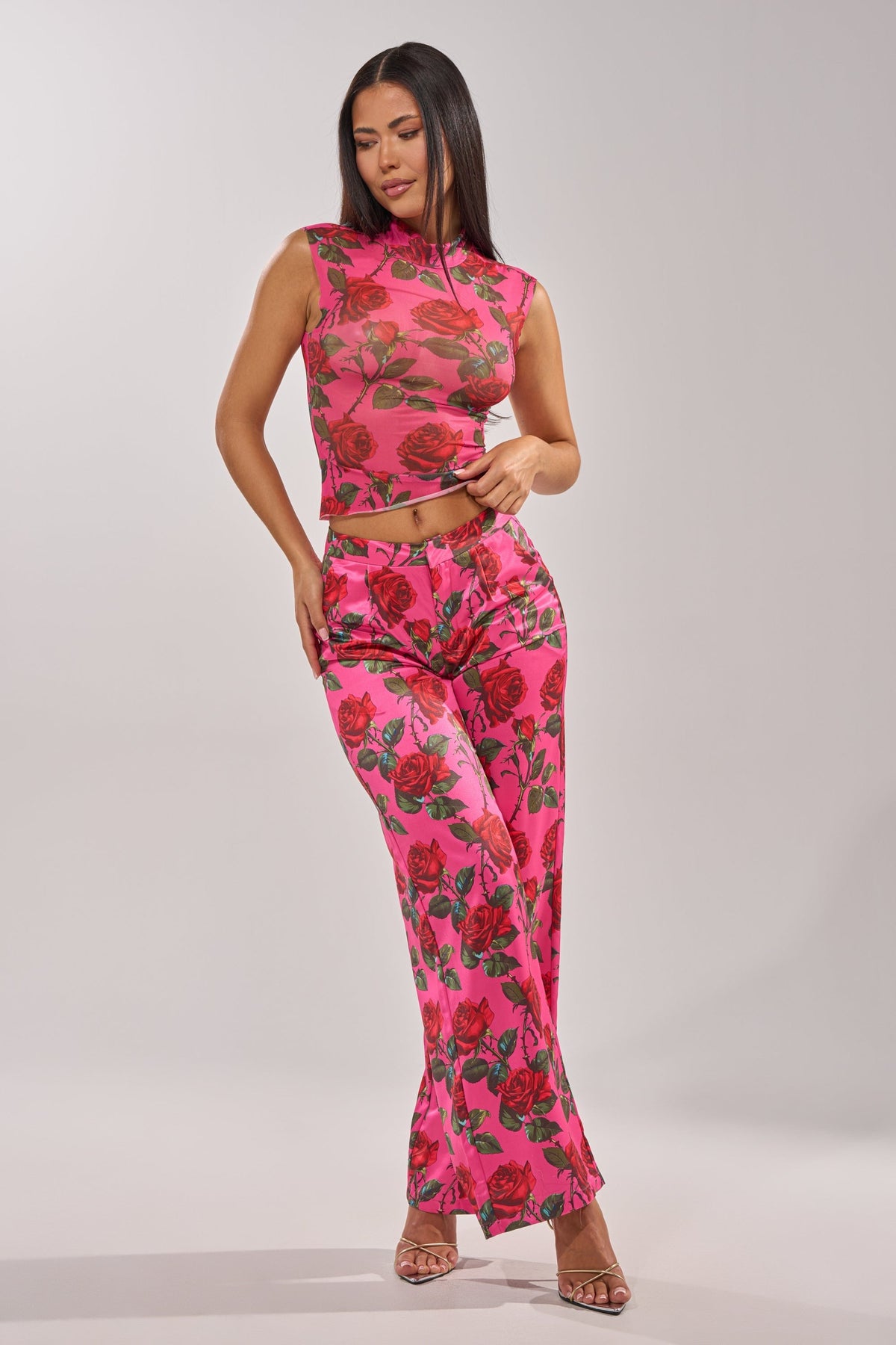 DOZEN ROSES MESH TOP